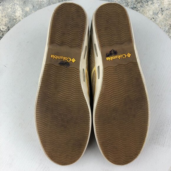 Columbia Women's Size 12 Vulc N Vent Lace Canvas II Brown Yellow Sneakers Shoes - Picture 8 of 11